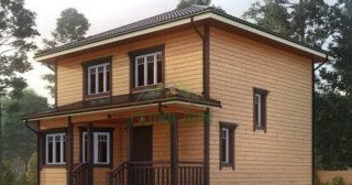 Двухэтажный дом из бруса в Лыткарино от Строй-Лтк - строительство от 134511 руб.