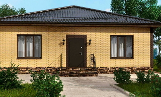 Проекты одноэтажных домов из кирпича | Строй-Лтк - Лыткарино от 3622 рублей