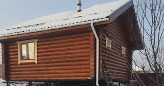 Баня из оцилиндрованного бревна под ключ в Лыткарино - от 134511 рублей