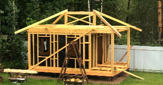 Сарай из бруса 100х100 в Лыткарино - строительство под ключ | Строй-Лтк от 41388 руб.